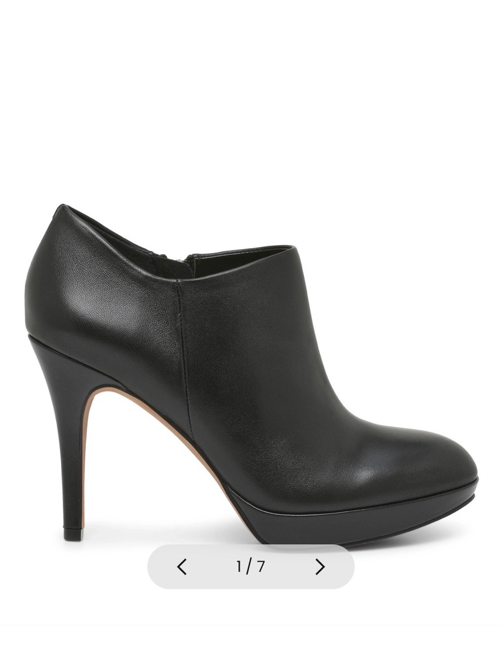 Vince Camuto Black Leather Stiletto Ankle Booties